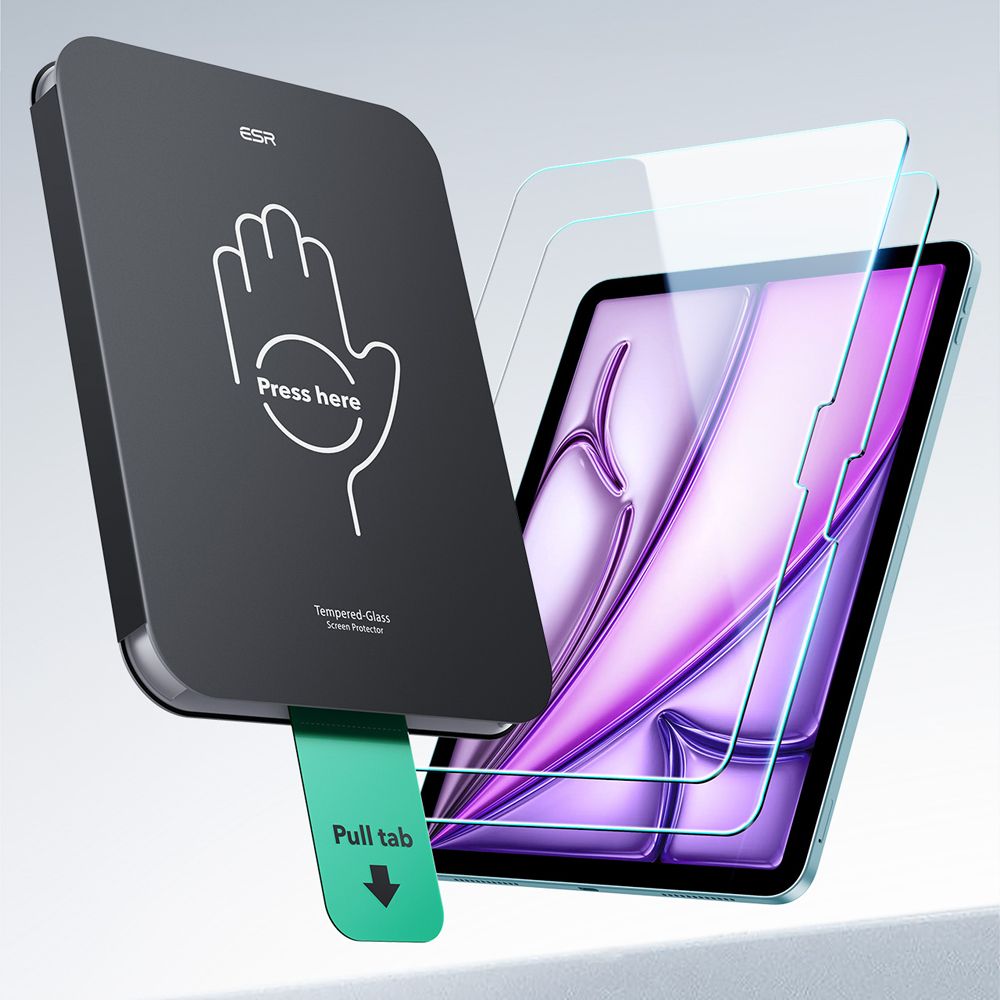 Apsauginis stiklas ESR UltraFit iPad Air 13" (1/2, 2024-2025), skaidrus, 2 vnt. - Image 4