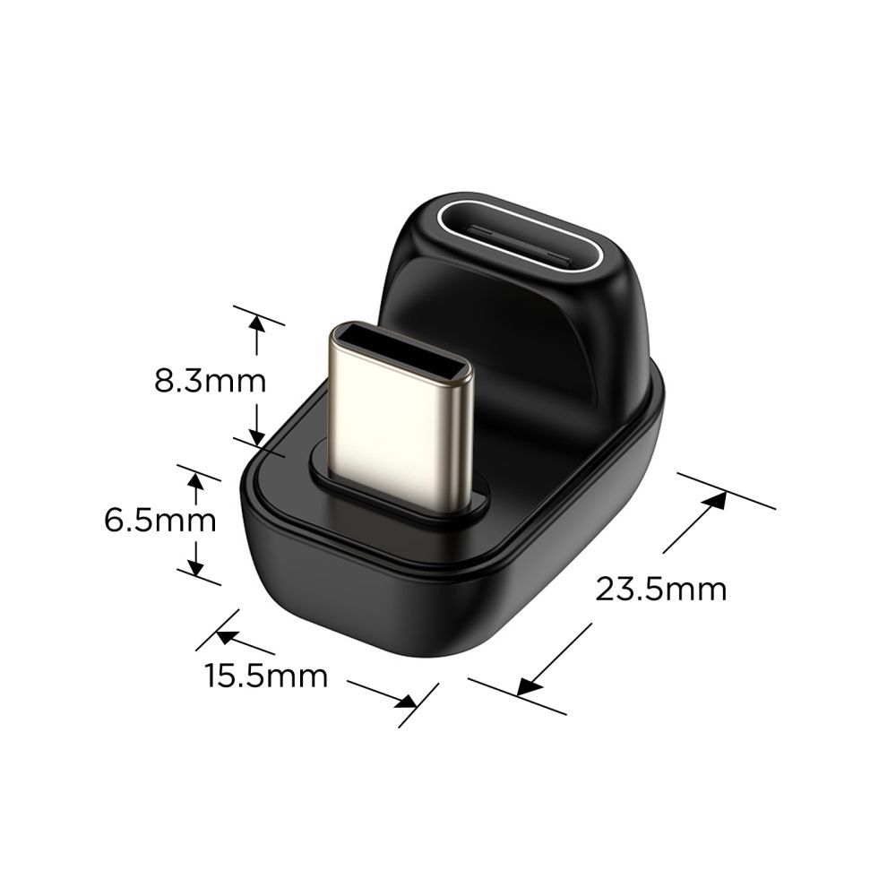 Adapteris Tech-Protect UltraBoost AA04 Type-C, kampinis, juodas - Image 2
