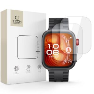 Apsauginis stiklas Tech-Protect Glass Fit+ Huawei Watch Fit 4 Pro, 2 vnt., skaidrus
