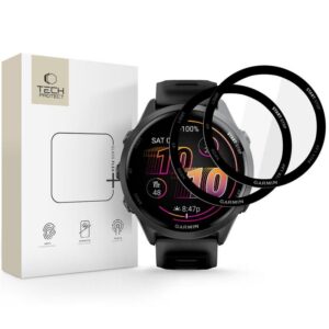 Apsauginis stiklas Tech-Protect Glass Flex+ Garmin Forerunner 970 / 570 (47 mm), 2 vnt., juodas