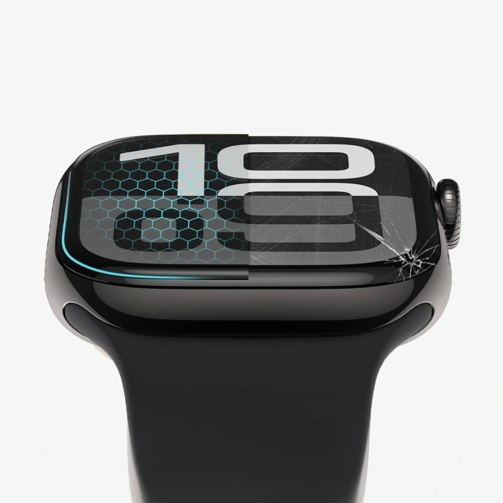 Apsauginis stiklas Tech-Protect Glass Flex+ Garmin Venu 3S, juodas, 2 vnt. - Image 2