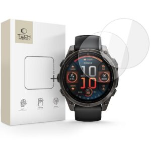 Apsauginis stiklas Tech-Protect Glass Fit+ Garmin Fenix 8 / 8 Pro AMOLED (47 mm), 2 vnt., skaidrus