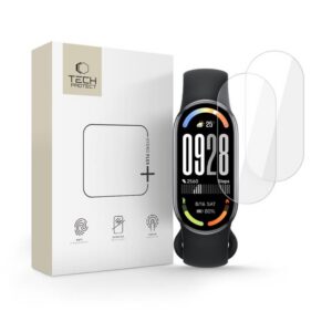 Apsauginė plėvelė Tech-Protect Hydro Flex+ Xiaomi Smart Band 8 / 9 / 10 / NFC, 2 vnt., skaidri