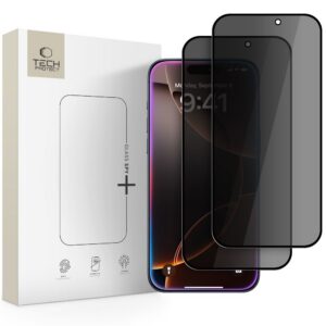 Apsauginis stiklas Tech-Protect Glass Spy+ Privacy, iPhone 16 Pro / 17 / 17 Pro, 2 vnt.