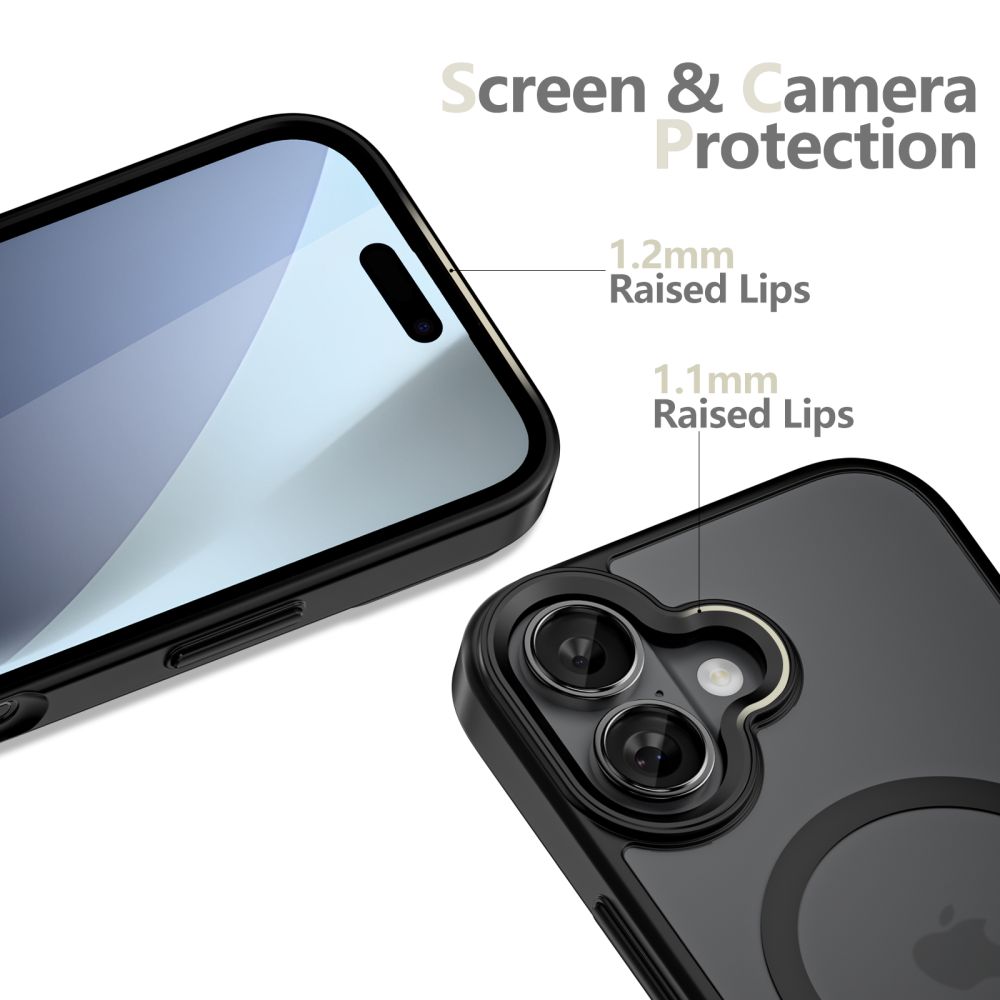Dėklas Tech-Protect MagMat MagSafe iPhone 17, matinis juodas - Image 3
