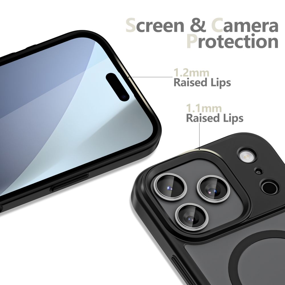 Dėklas Tech-Protect Magmat MagSafe iPhone 17 Pro Max, matinis juodas - Image 3
