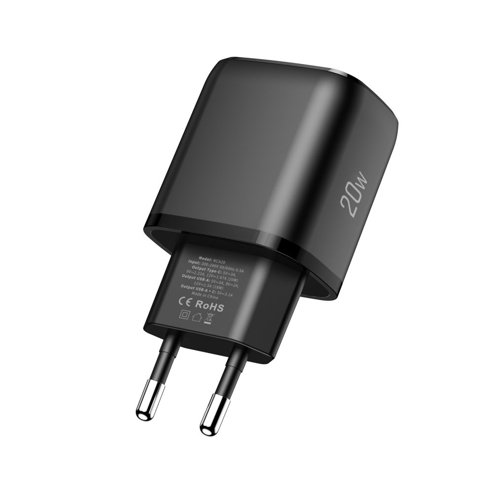 Tinklo įkroviklis Tech-Protect NCA20 2 prievadų PD 20W / QC3.0, juodas - Image 3
