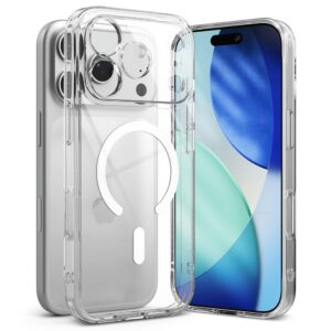 Dėklas Ringke Fusion Magnetic MagSafe iPhone 17 Pro Max, skaidrus