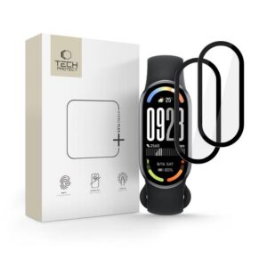 Apsauginis stiklas Tech-Protect Glass Flex+ Xiaomi Smart Band 10 / 10 NFC, 2 vnt., juodas