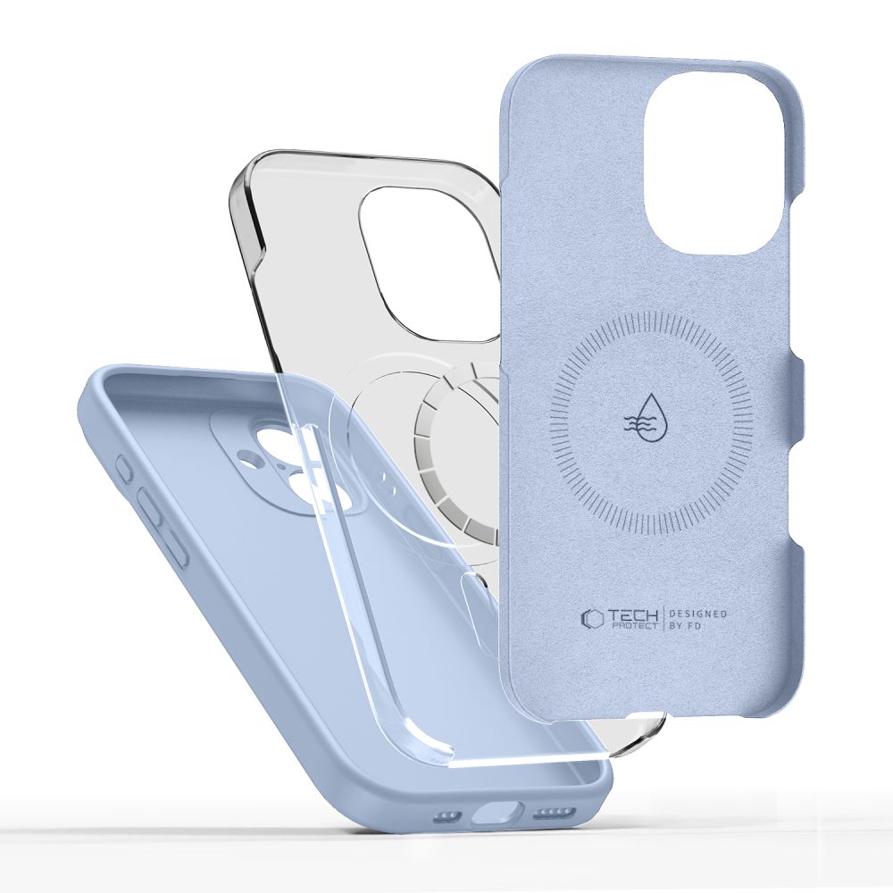 Dėklas Tech-Protect Silicone Magsafe iPhone 17, miglotai mėlynas - Image 3