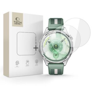 Apsauginis stiklas Tech-Protect Glass Fit+ Huawei Watch GT 6 (46 mm), skaidrus, 2 vnt.