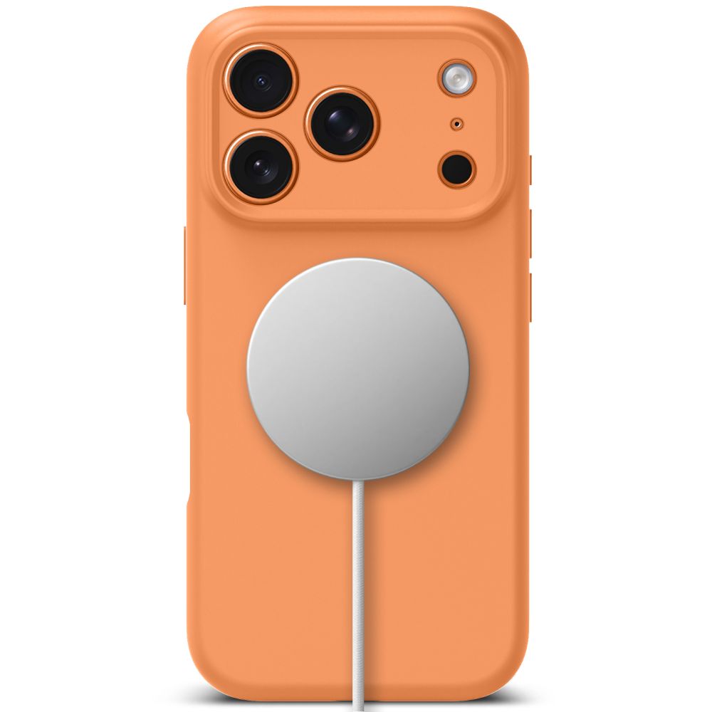 Dėklas Tech-Protect Silicone MagSafe iPhone 17 Pro Max, oranžinis - Image 3