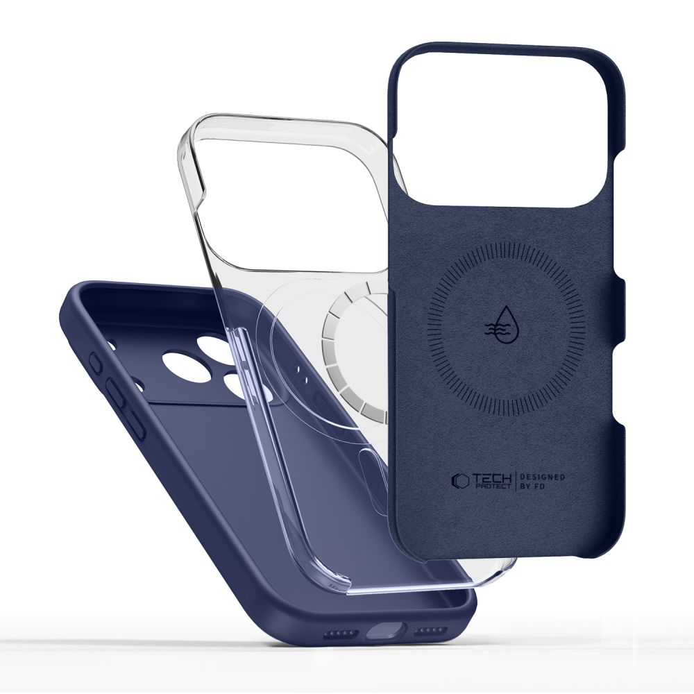 Dėklas Tech-Protect Silicone MagSafe iPhone 17 Pro, tamsiai mėlynas - Image 3