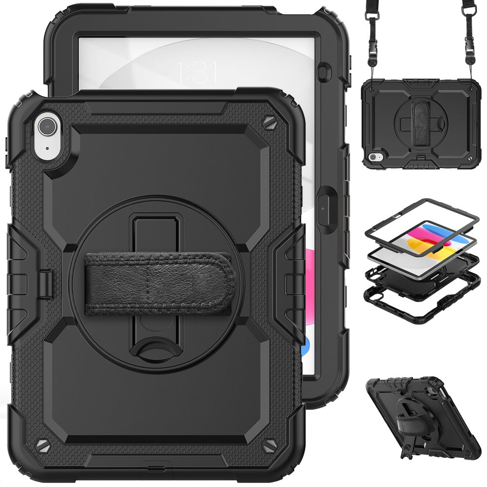 Dėklas Tech-Protect Solid 2-Set iPad 10.9 col. 10 (2022) / 11 col. 11 (2025) Juodas - Image 4