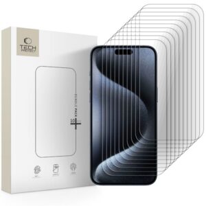 Apsauginis stiklas Tech-Protect Bundle iPhone 15 Pro Max, 10 vnt., skaidrus