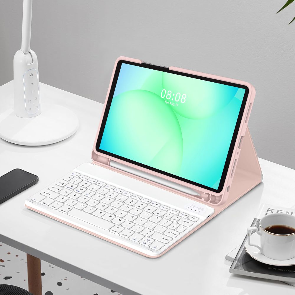 Dėklas su klaviatūra Tech-Protect SC Pen Galaxy Tab A9+ / A11+ 11.0, rožinis - Image 3