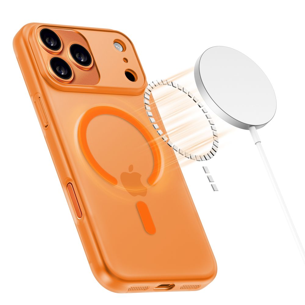 Dėklas iPhone 17 Pro Tech-Protect Magslim Magsafe, matinis kosminis oranžinis - Image 3