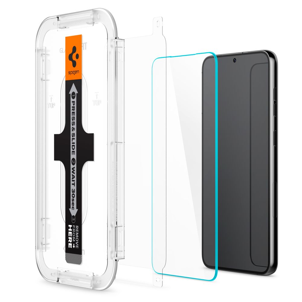 Apsauginis stiklas Spigen Glas.tR EZ Fit Galaxy S23, skaidrus (2 vnt.) - Image 4