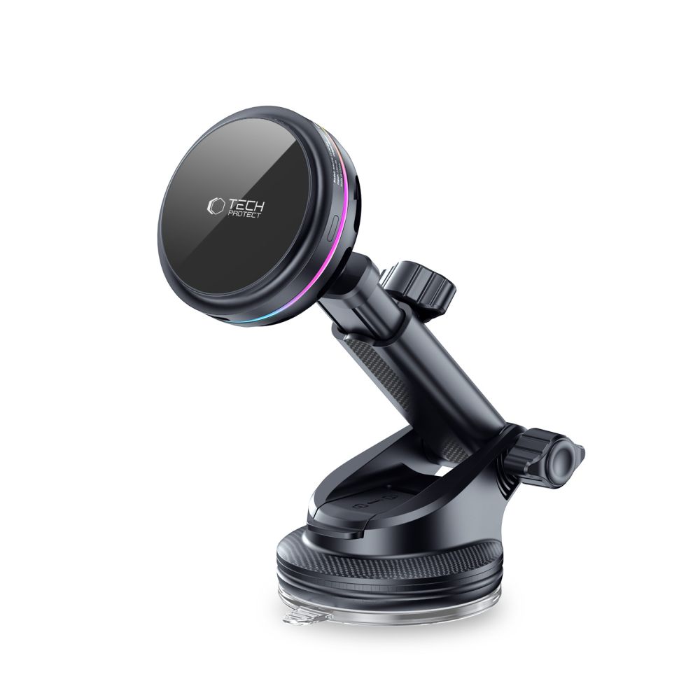 Automobilinis laikiklis su belaidžiu įkrovikliu Tech-Protect V9 ArcticBoost MagSafe Qi2.2 25W, juodas - Image 3