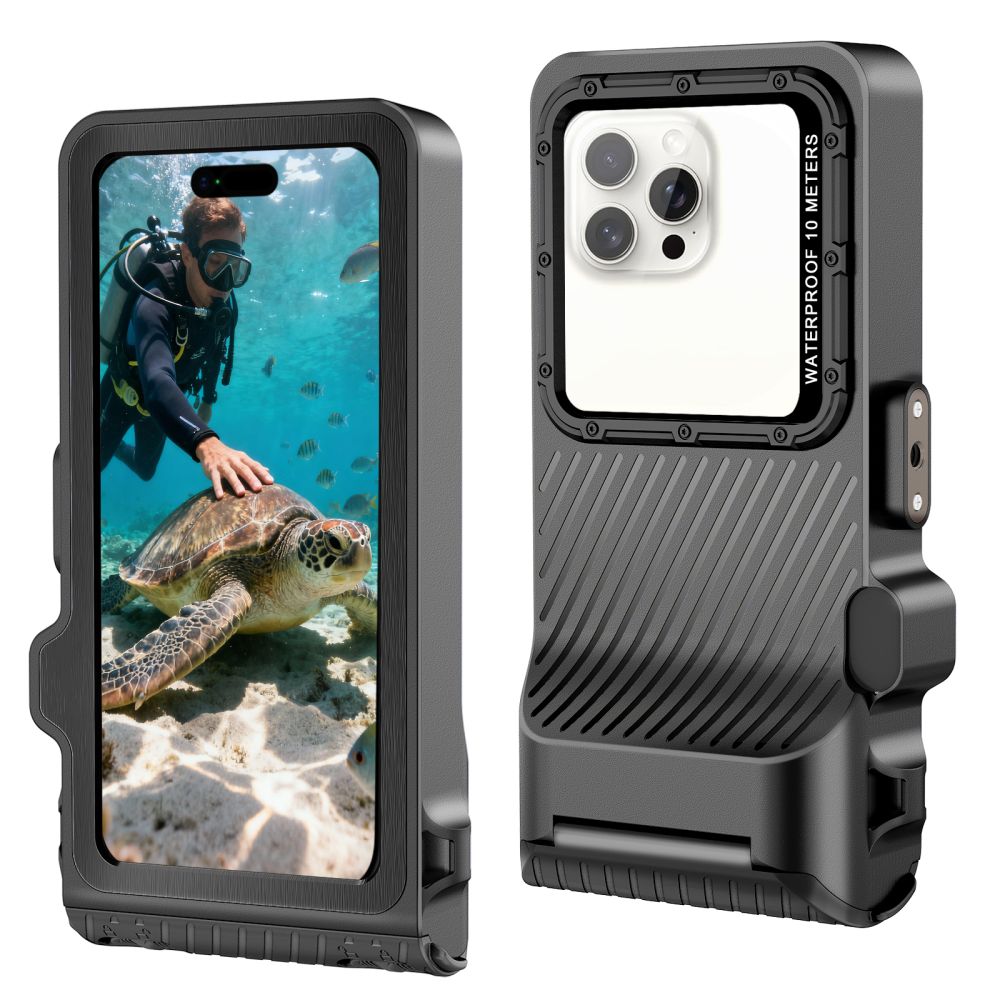 Dėklas Tech-Protect IPX8 Pro, universalus, vandeniui atsparus, pilkas/juodas - Image 3