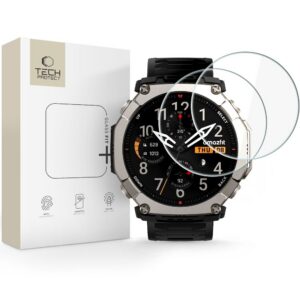 Apsauginis stiklas Tech-Protect Glass Fit+ Amazfit T-Rex Ultra 2, 2 vnt., skaidrus