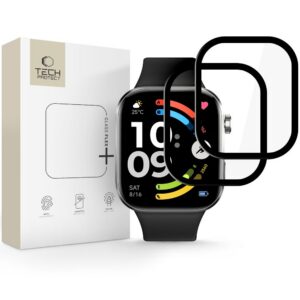 Apsauginis stiklas Tech-Protect Glass Flex+ Xiaomi Redmi Watch 6, 2 vnt., juodas