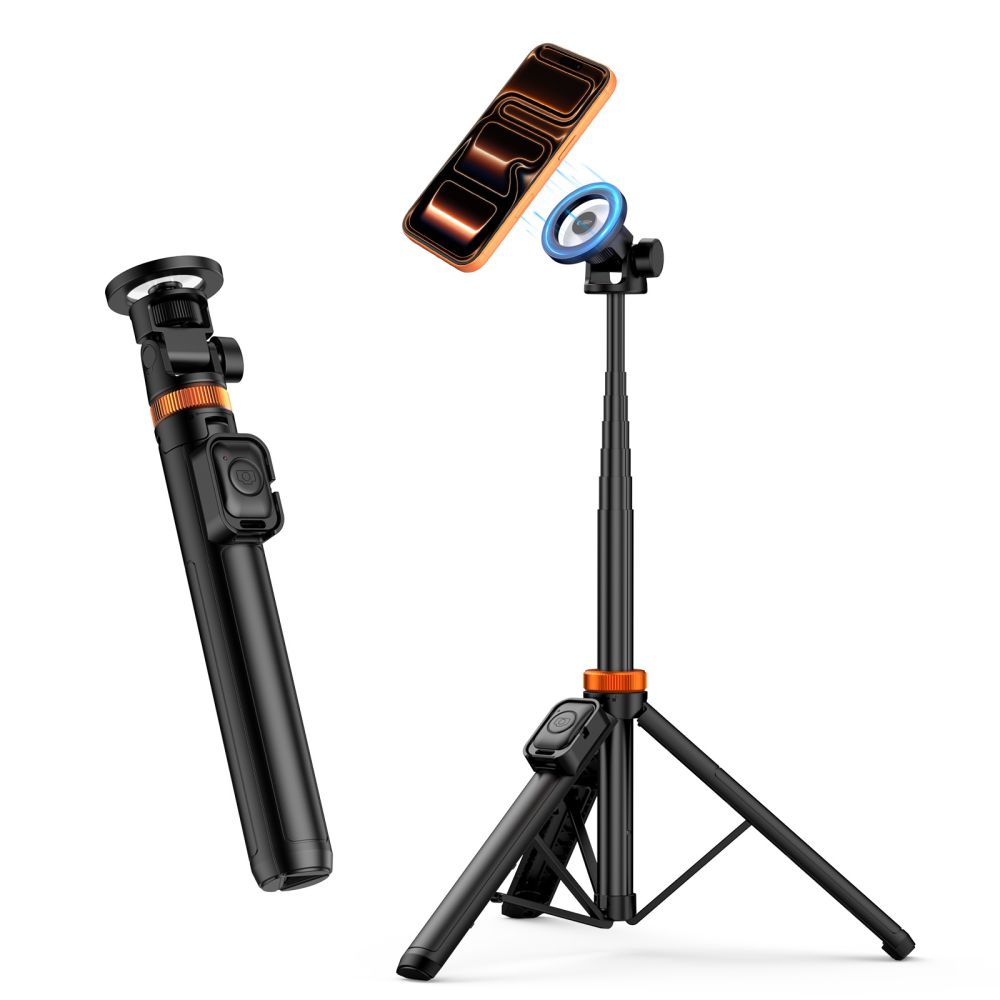 Selfie lazda Tech-Protect L03S MagSafe Bluetooth Tripod, juoda - Image 3