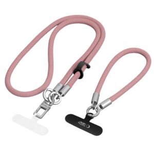 Dirželis Tech-Protect C10S Rope Crossbody & Wrist, dulkėtai rožinis/titaninis
