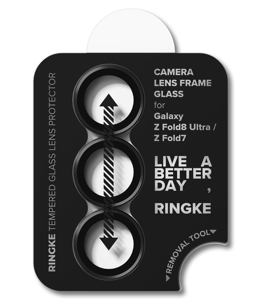 Kameros apsauginis stiklas Ringke Camera Frame Protector, Galaxy Z Fold 7 / 8 Ultra, 2 vnt., juodas - Image 4