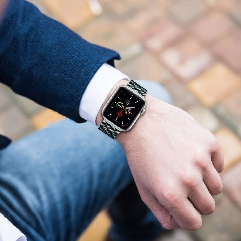 Dirzelis Tech-Protect Milaneseband Apple Watch 8 / 9 / 10 / 11 / SE / Ultra (44 / 45 / 46 / 49 mm), juodas - Image 4