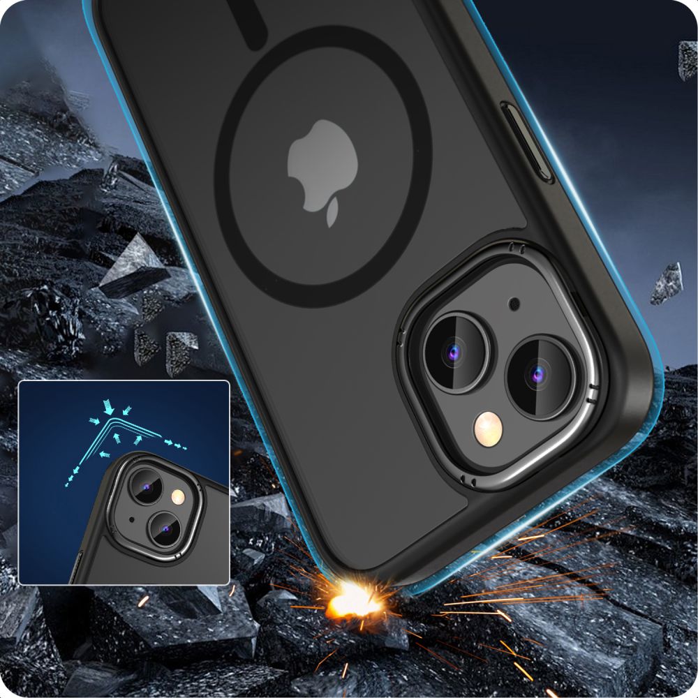 Dėklas Tech-Protect Magmat "2" MagSafe iPhone 15, matinis juodas - Image 4
