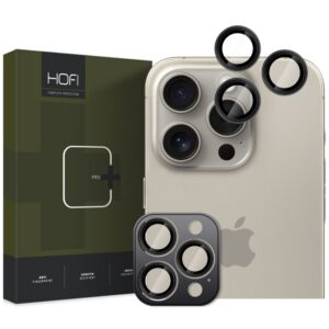 Kameros apsauginis stiklas Hofi CamRing Pro+ iPhone 16 Pro / 16 Pro Max / 17 Pro / 17 Pro Max, juodas