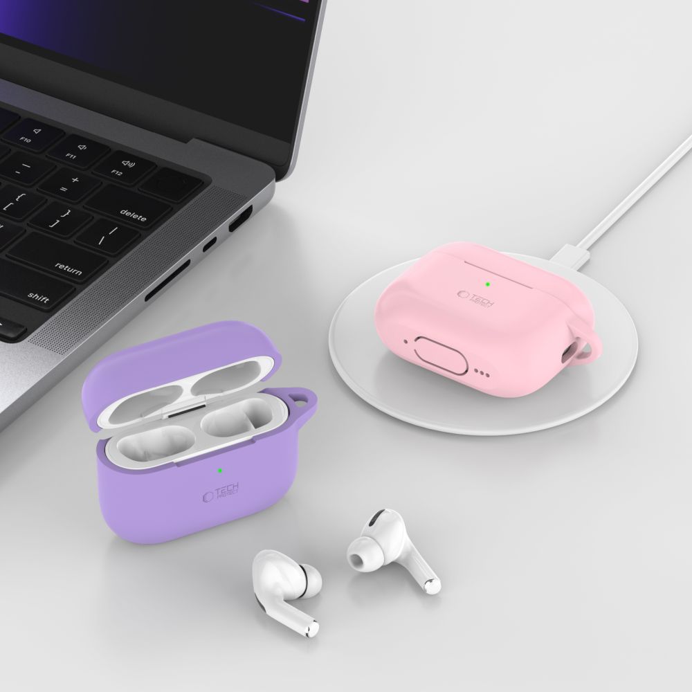 Dėklas Tech-Protect Silicone Hook Apple AirPods Pro 1/2, kavos spalvos - Image 3
