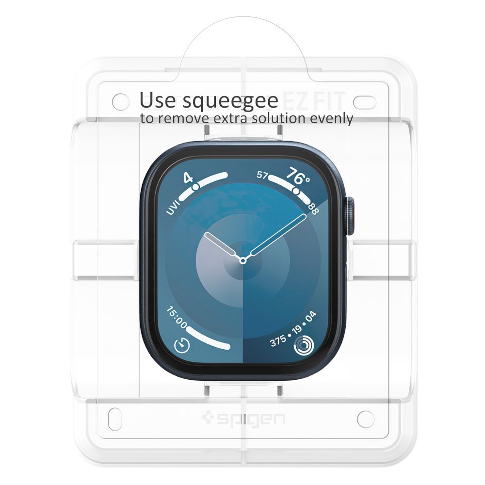 Apsauginė plėvelė Spigen Elite Shield EZ Fit Apple Watch 10 / 11 (42 mm), 2 vnt., skaidri - Image 4