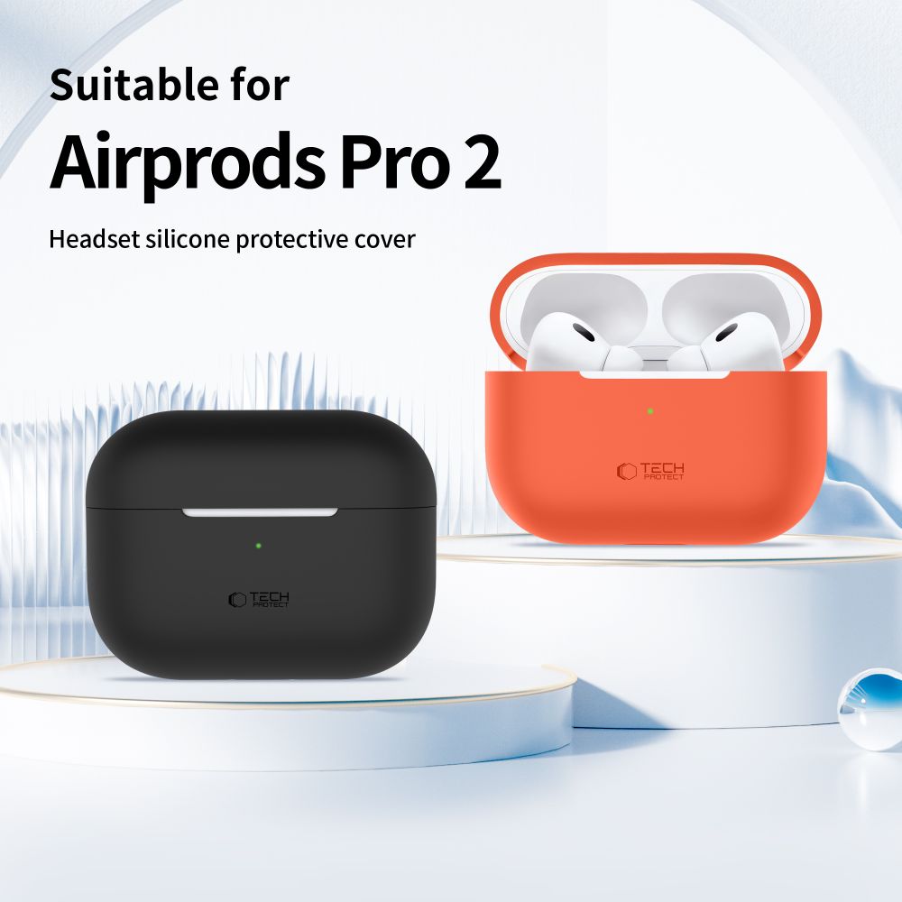 Dėklas Tech-Protect Silicone AirPods Pro 1 / 2, pilkas - Image 3