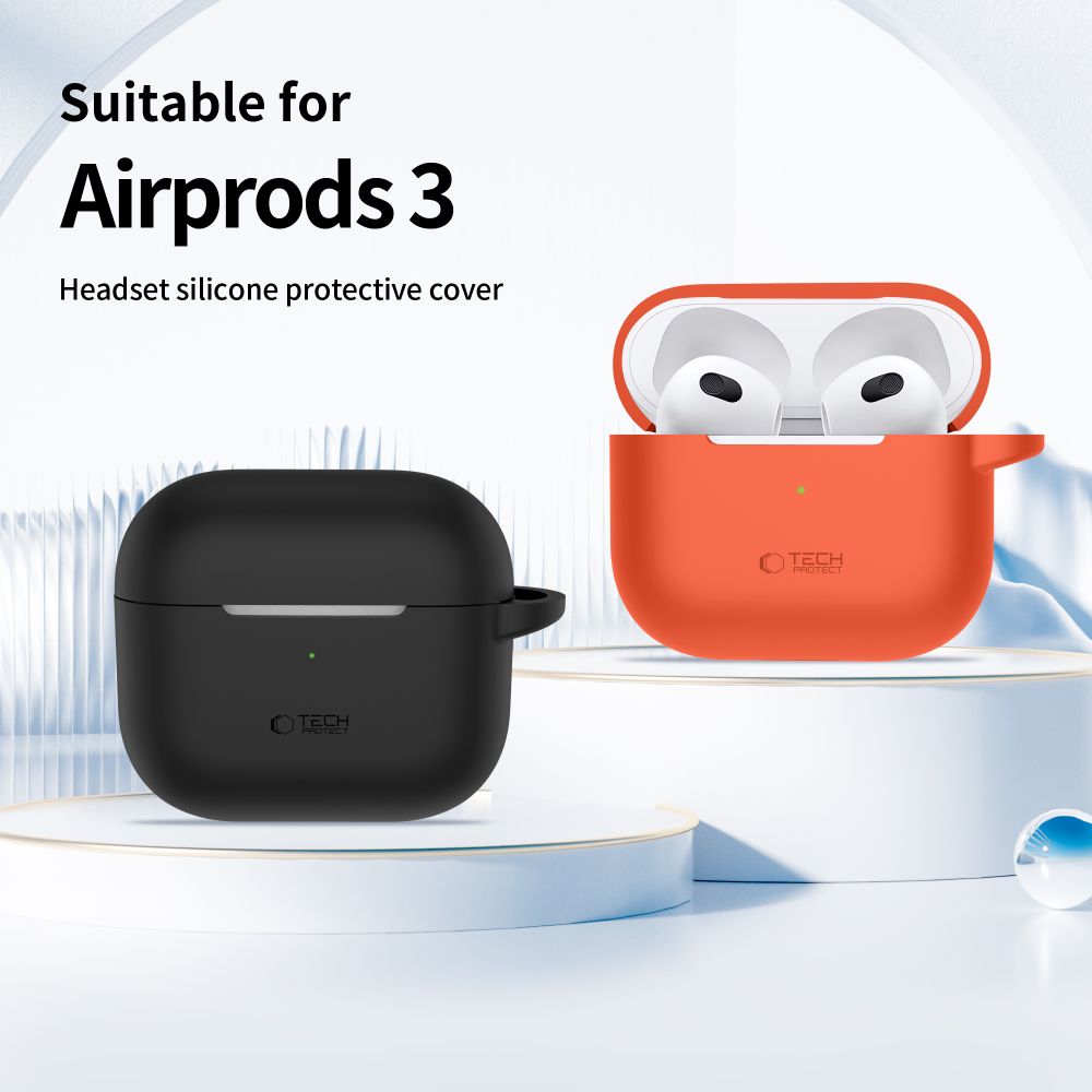 Dėklas Tech-Protect Silicone Hook AirPods 3, alyvinis - Image 3