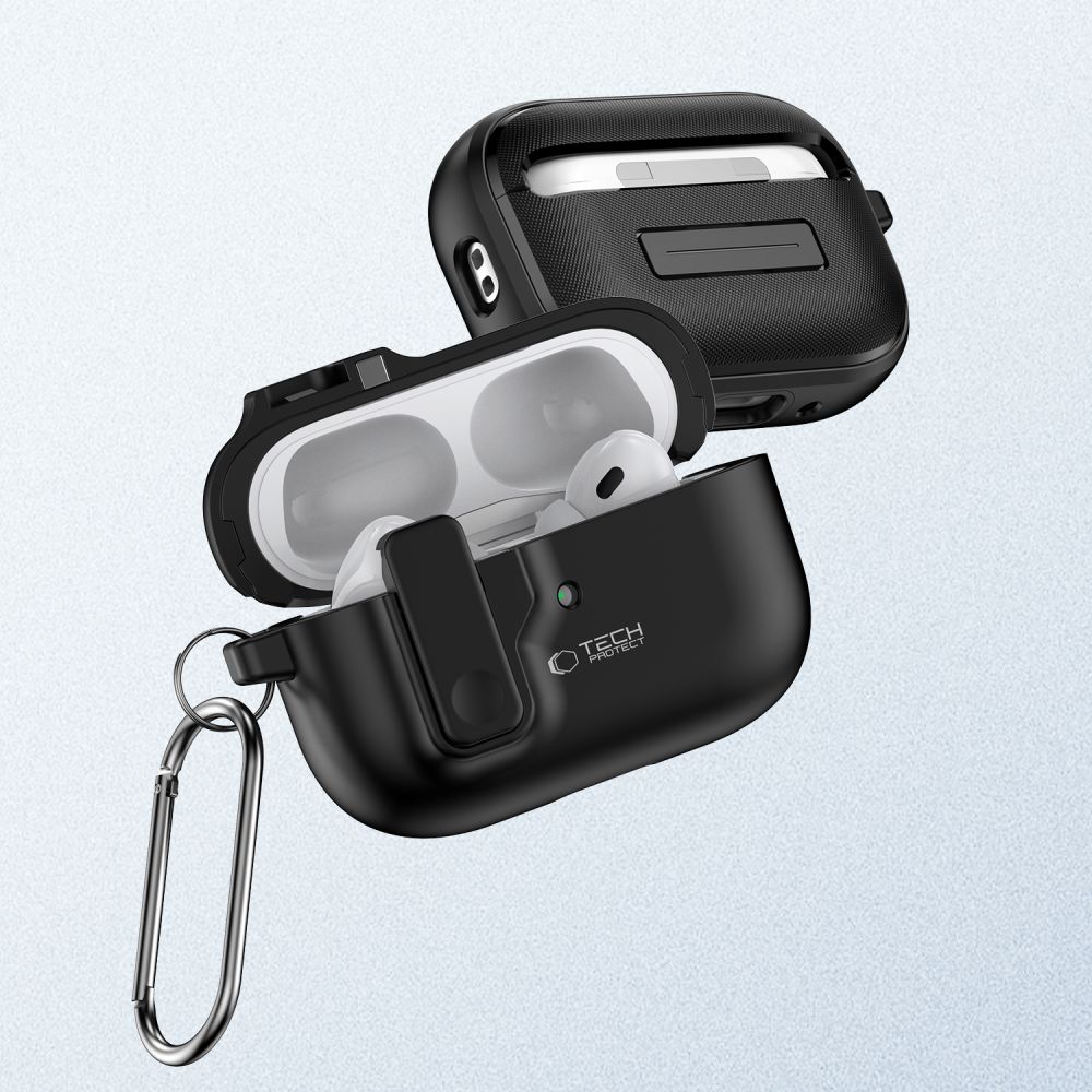Dėklas Tech-Protect Slim Hook Apple AirPods Pro 1 / 2, juodas - Image 2