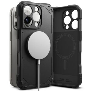 Dėklas Ringke Rugged Gear MagSafe iPhone 16 Pro, juodas