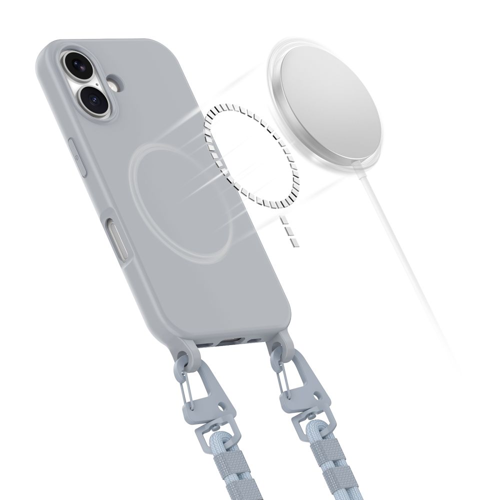 Dėklas Tech-Protect Magnecklace MagSafe iPhone 16, pilkas - Image 3