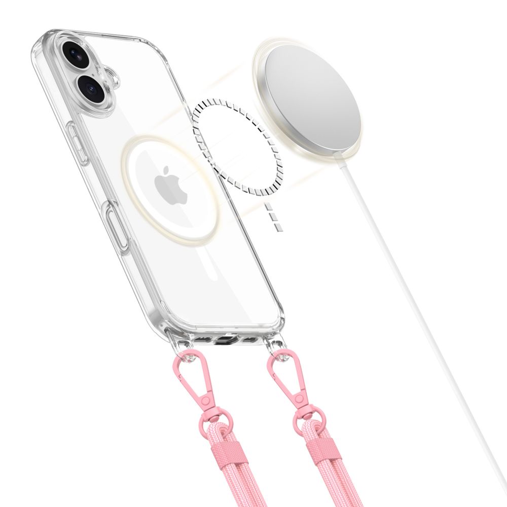 Dėklas Tech-Protect FlexAir Chain MagSafe iPhone 16, pilkas ir rožinis - Image 2