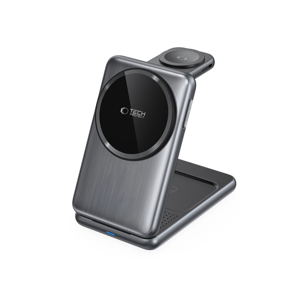 Belaidis kroviklis Tech-Protect Qi15W-A42 3in1 Magnetic, kosminė pilka - Image 3