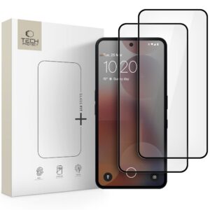 Apsauginis stiklas Tech-Protect Glass Fit+ Nothing Phone 3 / 3A / 3A Pro / 4A / 4A Pro / CMF Phone 2 Pro, 2 vnt., juodas
