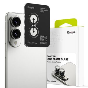 Kameros apsauginis stiklas Ringke Camera Frame Protector Galaxy S25 Edge, juodas