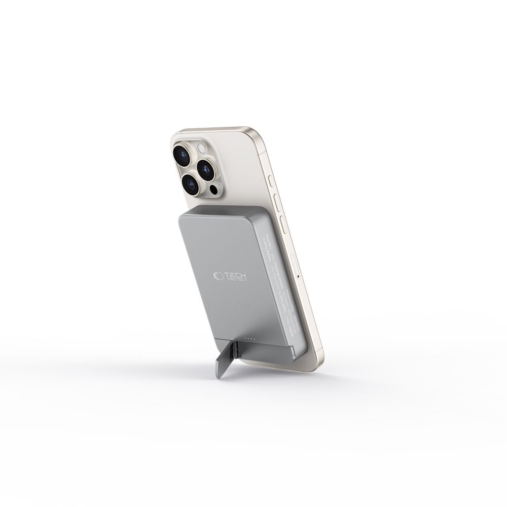 Power bank Tech-Protect PB15 LifeMag MagSafe 10000mAh, pilkas - Image 4