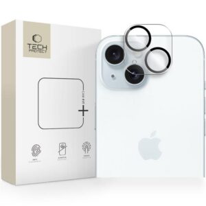 Kameros apsauginis stiklas Tech-Protect Cam Fit+ iPhone 14 / 14 Plus / 15 / 15 Plus, skaidrus