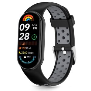 Dirželis Tech-Protect Iconband Air Xiaomi Smart Band 8 / 9 / 10 / NFC, juodas/pilkas
