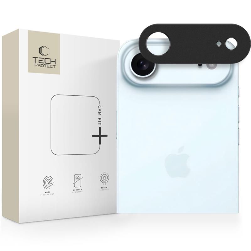 Kameros apsauginis stiklas Tech-Protect Camalloy Fit+ iPhone Air, juodas
