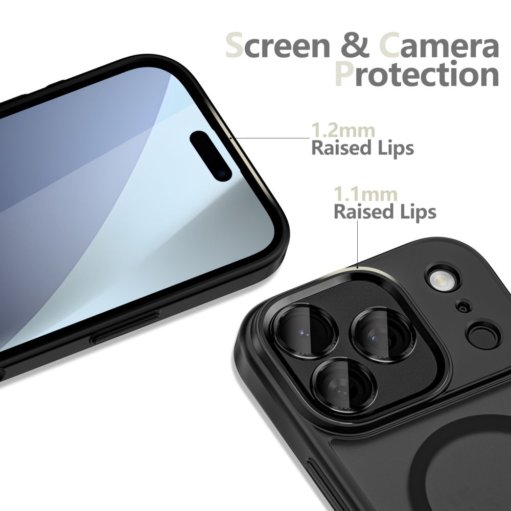 Dėklas Tech-Protect MagCam MagSafe iPhone 17 Pro Max, matinis juodas - Image 4