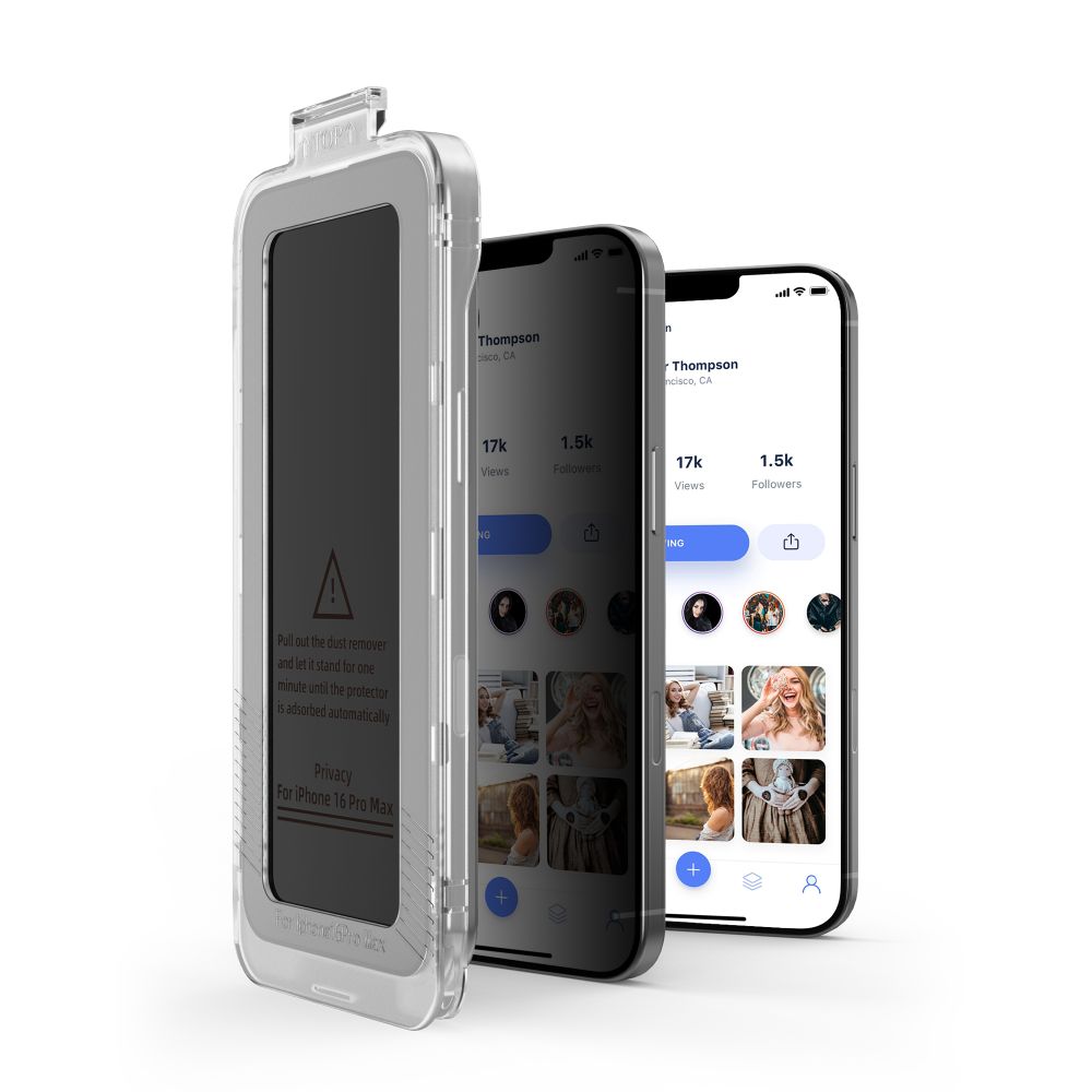 Privatumo apsauginis stiklas Tech-Protect Quick Set Spy+ iPhone 12 / 12 Pro, 2 vnt. - Image 4