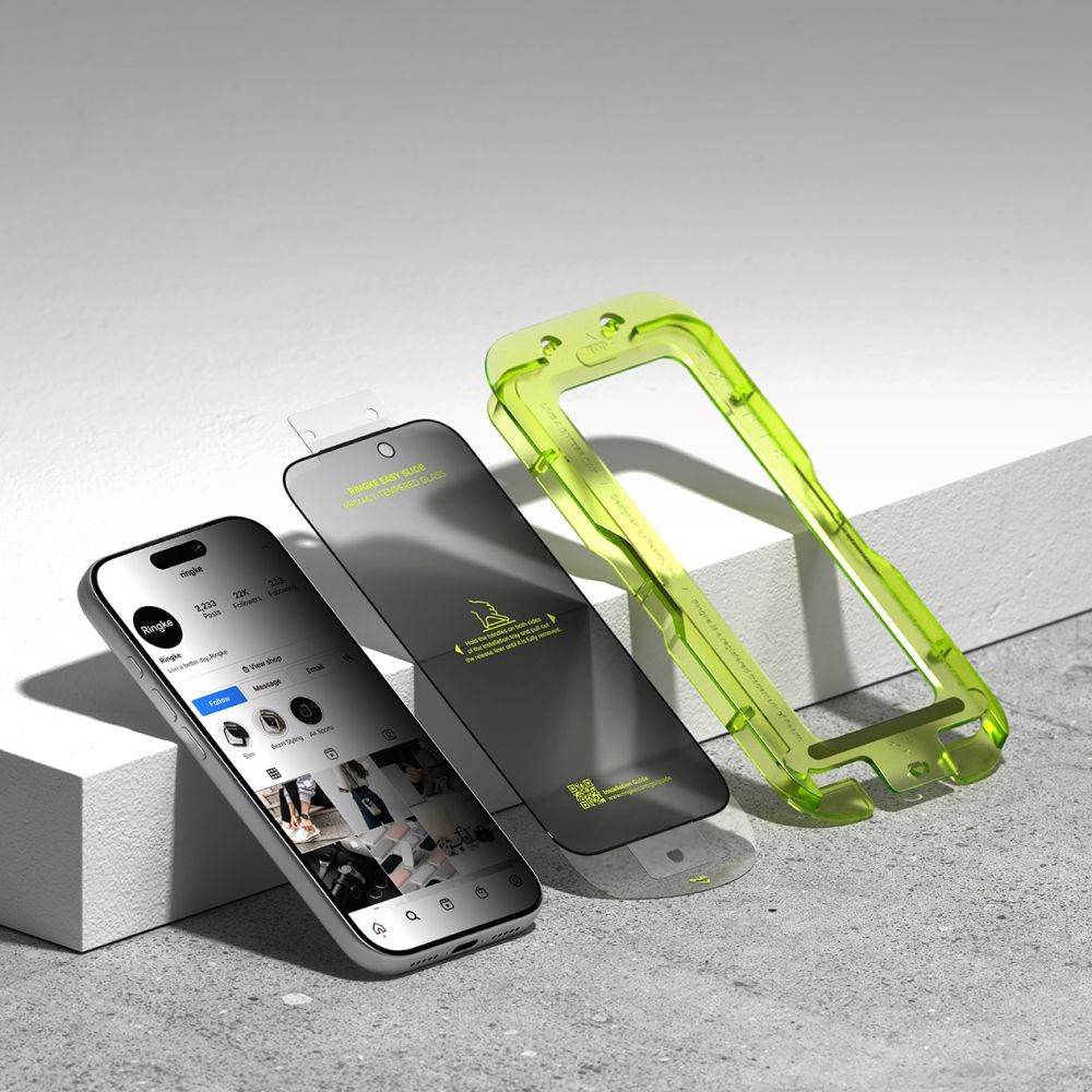 Apsauginis stiklas Ringke Easy Slide Privacy iPhone 17 Pro Max, 2 vnt. - Image 4